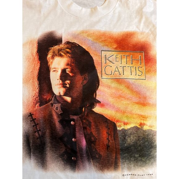 Vtg Fruit of the Loom Keith Gattis  XL T-Shirt Single Stitch NWOT - Picture 1 of 9